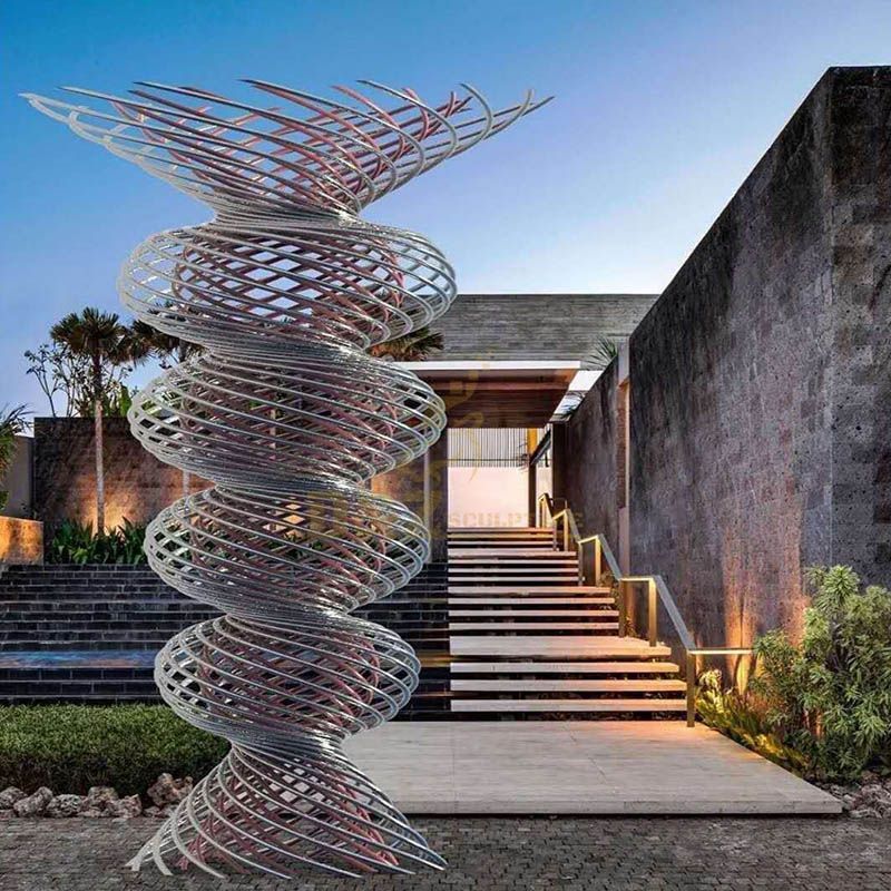 Abstract Hollow Metal Stainless Steel Art Sculpture