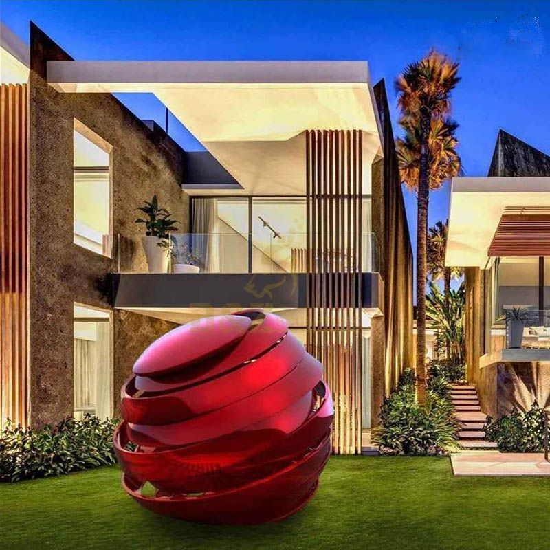 Contemporary Garden Metal Balls Stainless Steel Sphere Sculpture