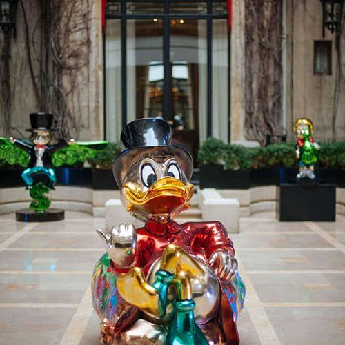 Monopoly Statue Fiberglass Chorme Sculpture Monopoly Statue