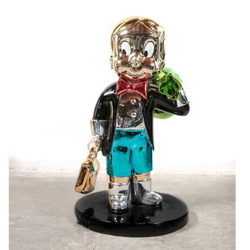 Monopoly Statue Electrto Plated Fiberglass Statue