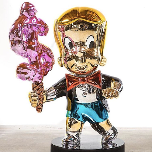 Lovely Alec Rich Monopoly Stuff Fiberglass Chrome Sculpture