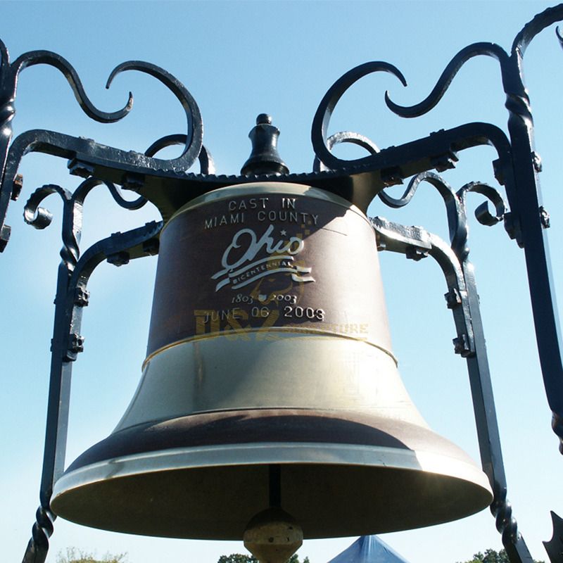 Metal Crafts Large Antique Bronze Church Bell Statue