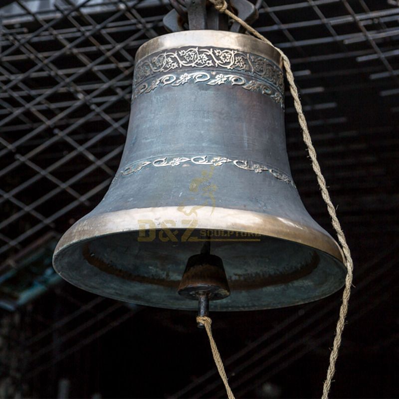 Metal Crafts Large Antique Bronze Church Bell Statue