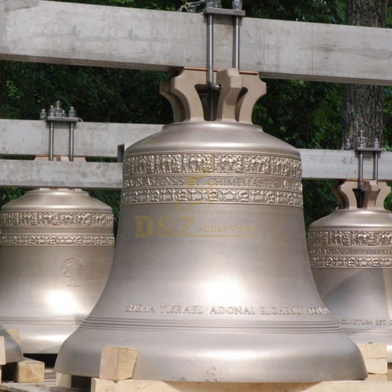 Metal Crafts Large Antique Bronze Church Bell Statue
