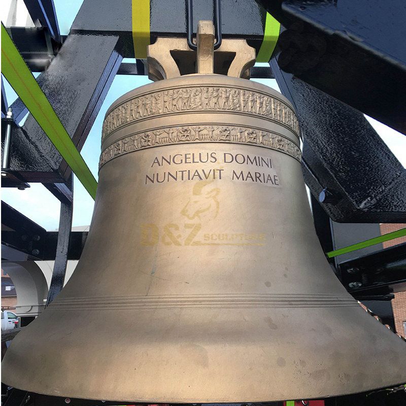 Large Bronze Bell Statue Religious Sculpture