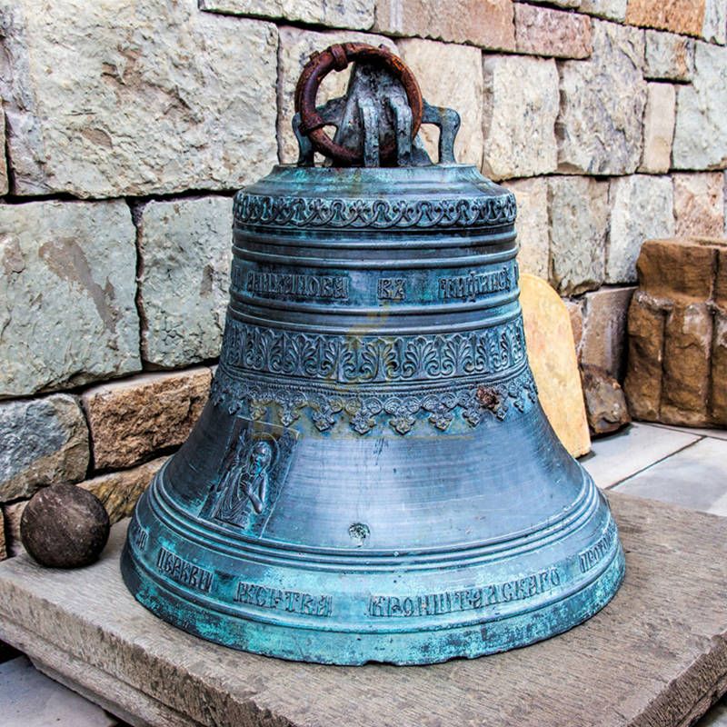 Large Size Antique Style Bronze Bell Statue