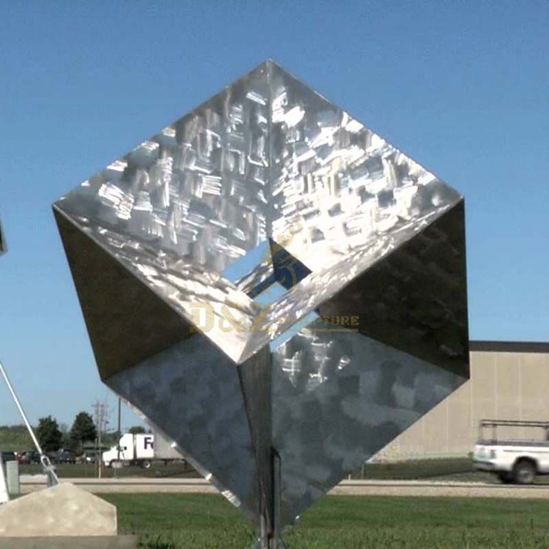 Large outdoor public square decorative huge landmark metal stainless steel sculpture