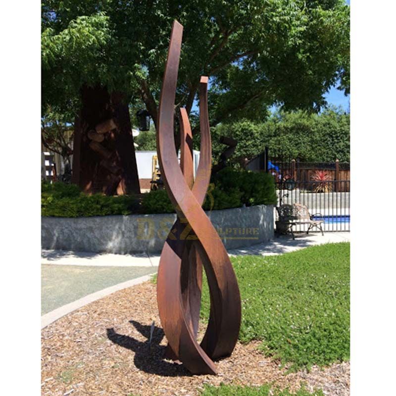 Corten Steel Metal Modern Abstract Sculpture For Outdoor