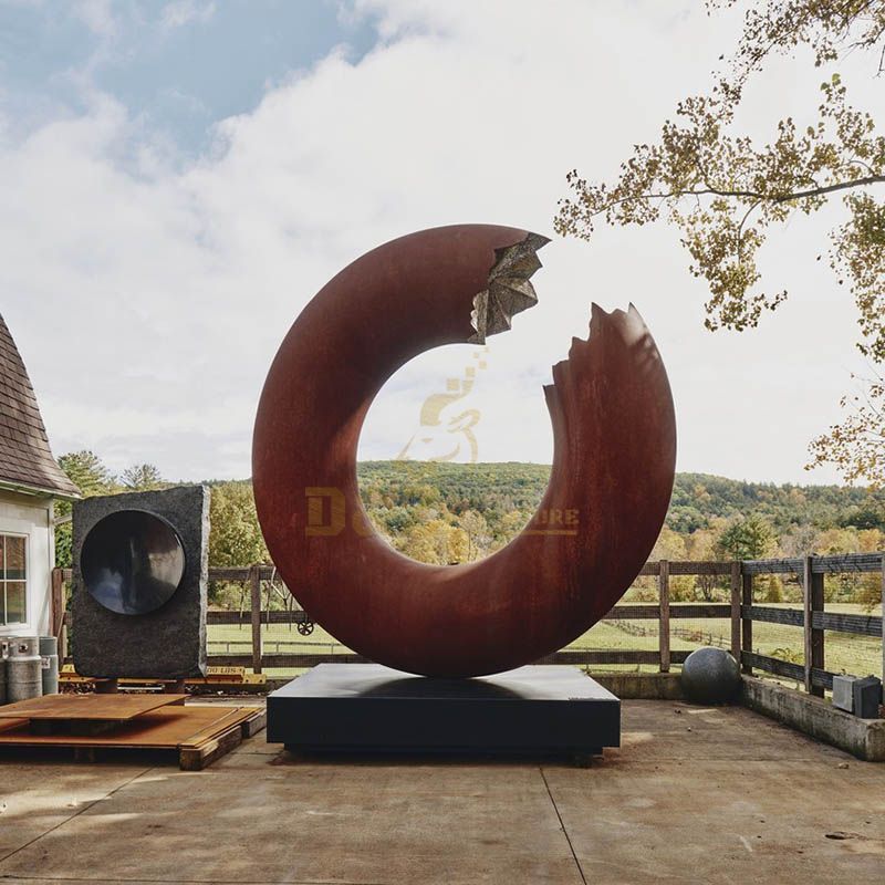 Corten Steel Circle Sculpture for Outdoor Decoration