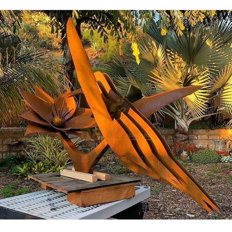 Metal Sculpture Outdoor Corten Steel Bird Sculpture