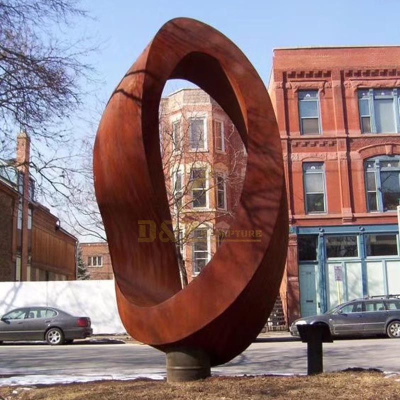 Large Metal Circle Corten Steel Outdoor Art Sculpture
