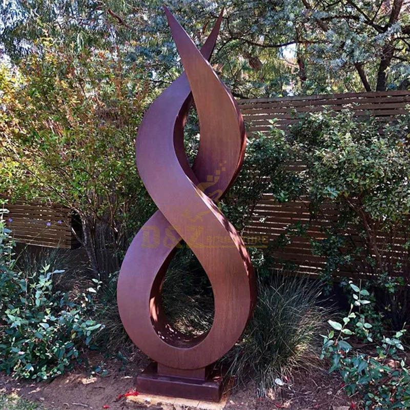 Park Landscape Hand Shape Corten Steel Sculpture