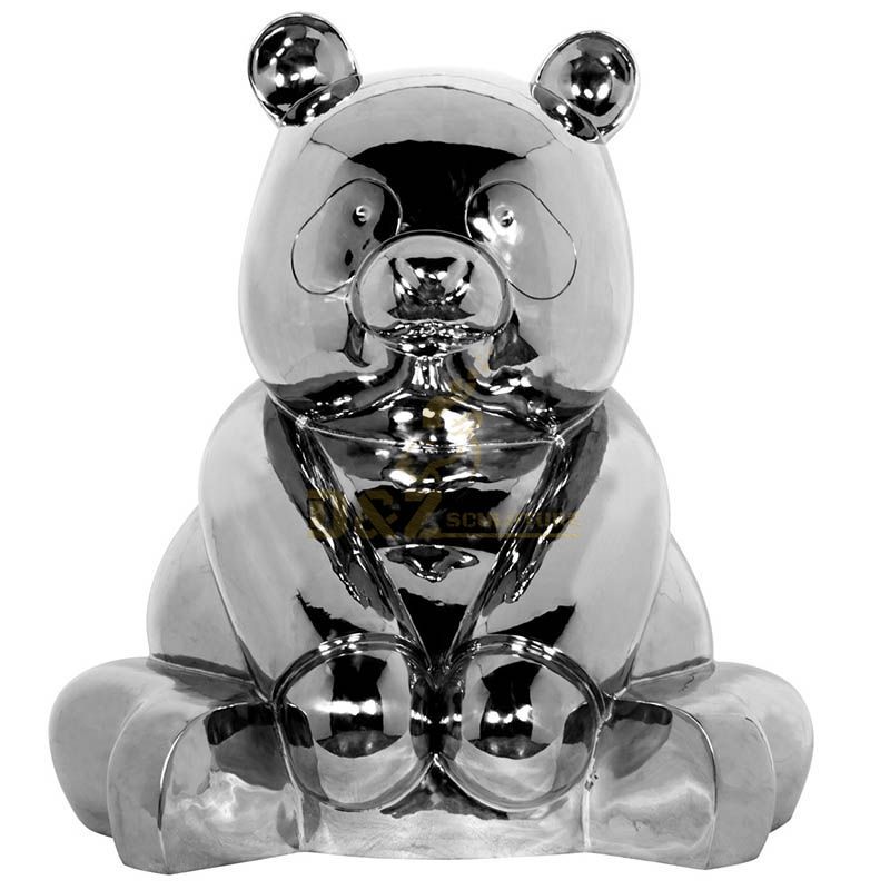 Innovative Modern Abstract Metal Art Panda Sculpture