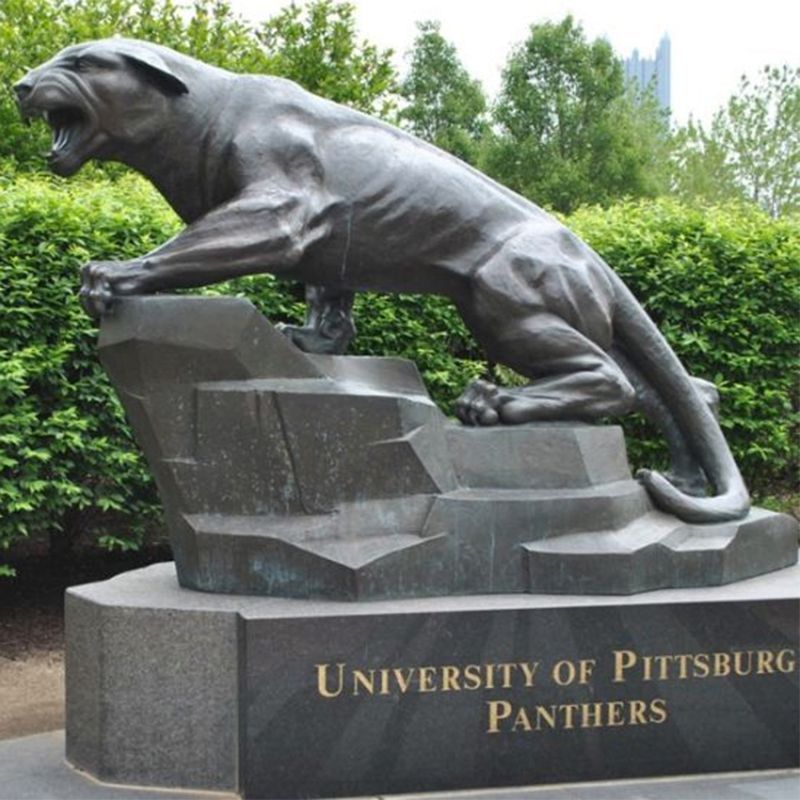 life size metal art sculptures animals panther casting bronze leopard statue