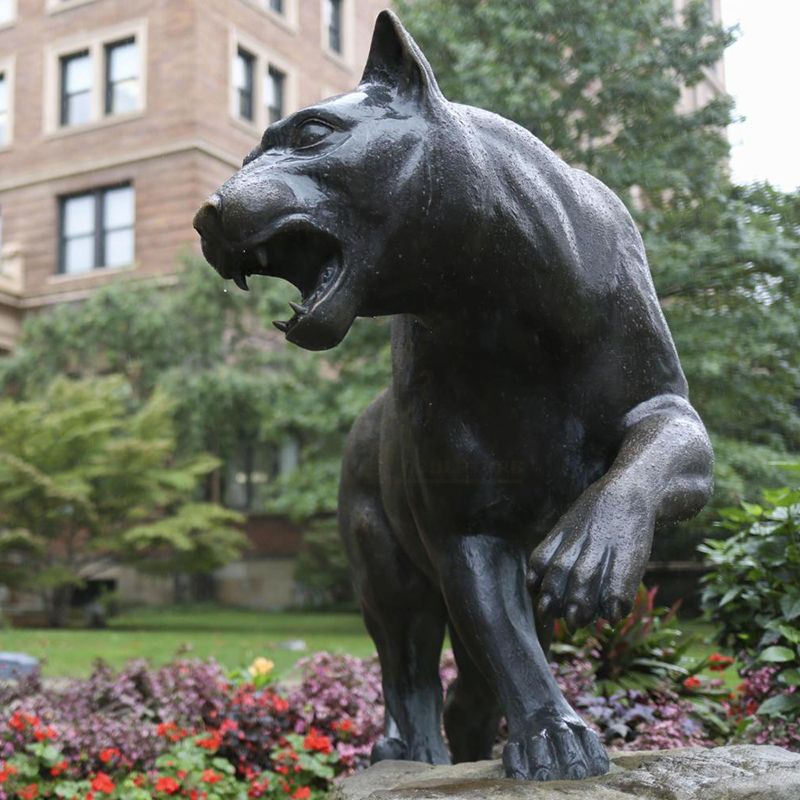 Brand new african bronze panther sculptures