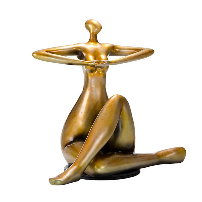 Hot selling bronze sculpture yoga fat lady with low price
