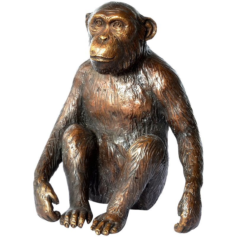 Large Metal Craft Life Size Bronze Monkey Sculpture