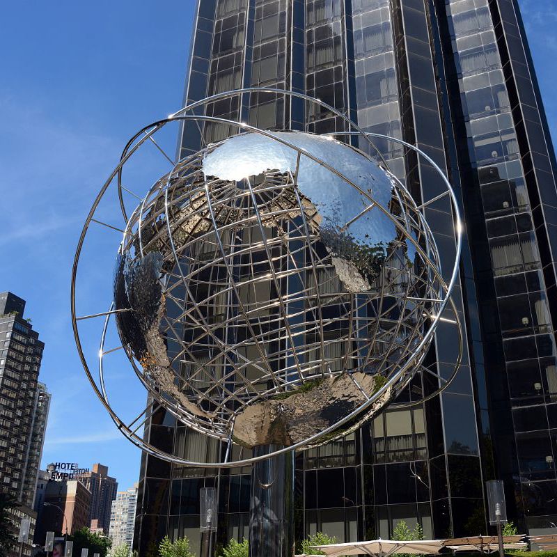 Wholesale large outdoor metal art sculptures 304 stainless steel globe sphere sculpture