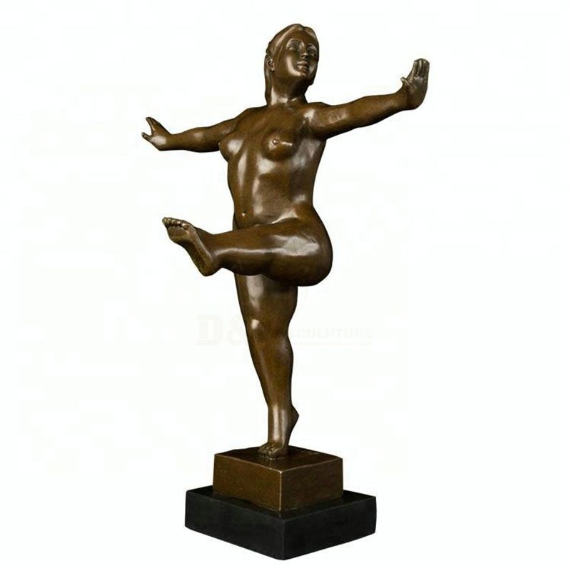 Outdoor Garden Life Size Bronze Lamp Sculpture Of Woman