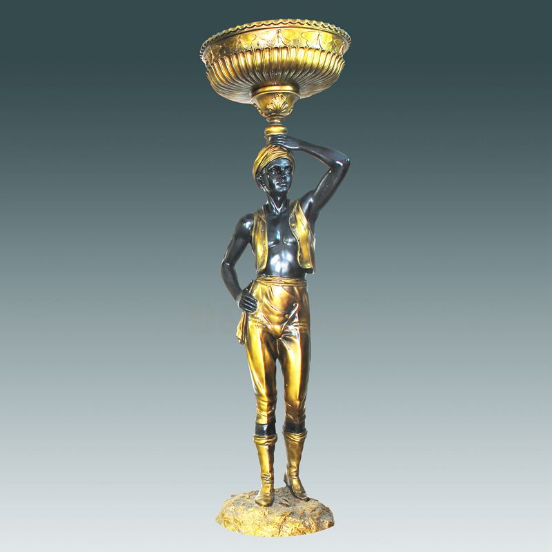 casting sexy man bronze lamps sculpture
