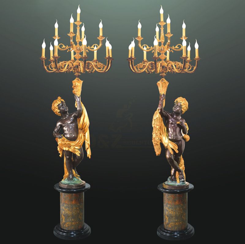 Home Decoration Life Size Bronze Lamp Sculpture