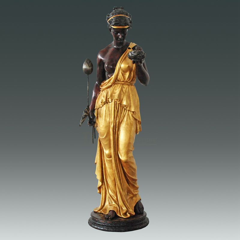 Chinese Manufacturer Outdoor Bronze Woman Sculpture Lamp