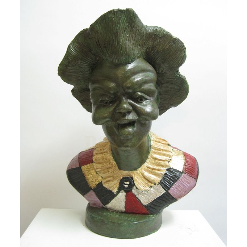 Indoor bronze cute kind grandma bronze bust sculpture