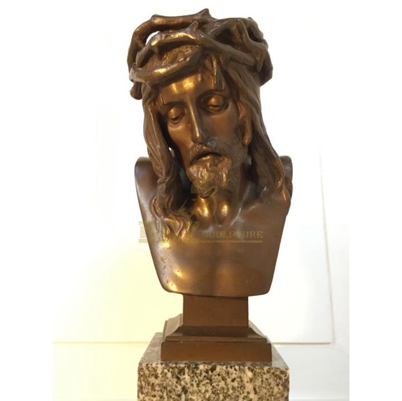 Indoor Famous Bust Sculpture Brass Metal Jesus Figure