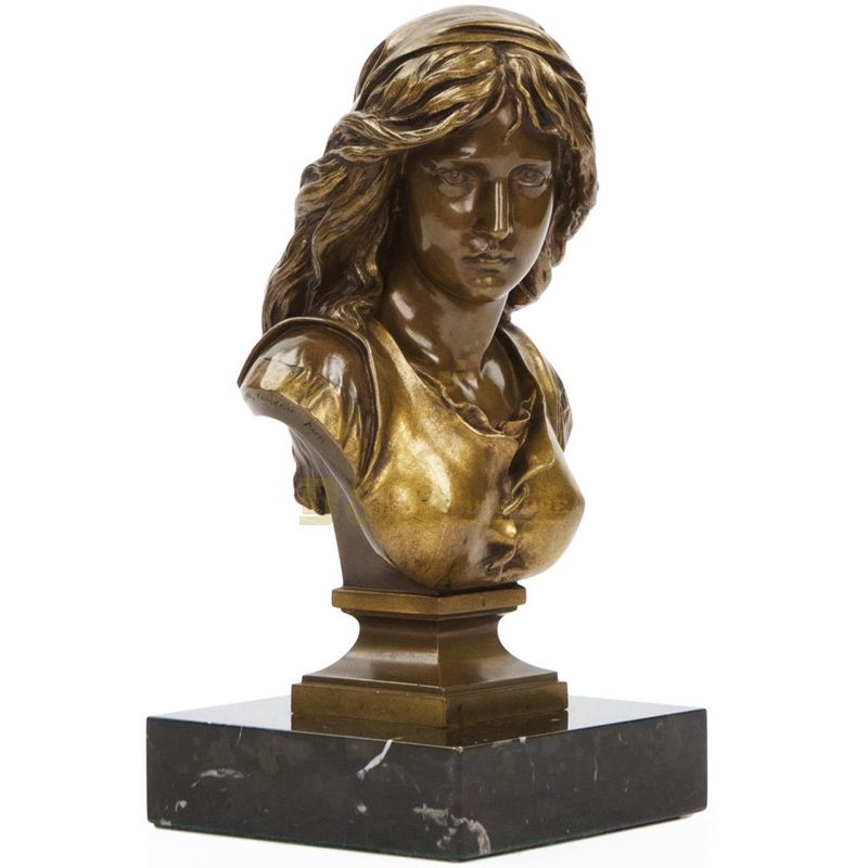 Classic Outdoor Bronze Statue Woman Bust Sculpture