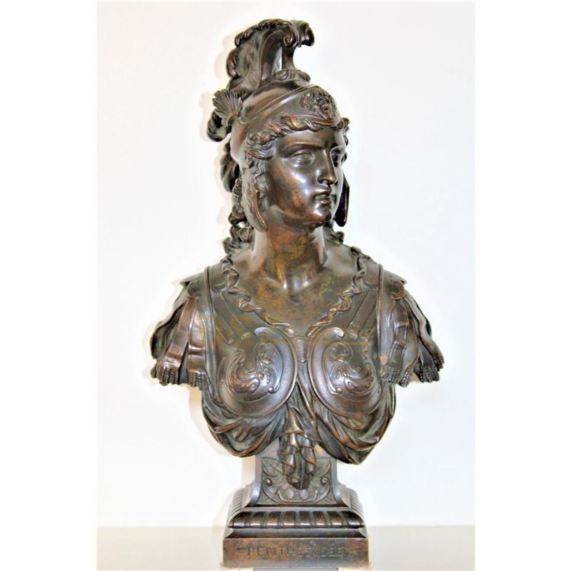life size roman woman bronze and brass bust sculpture