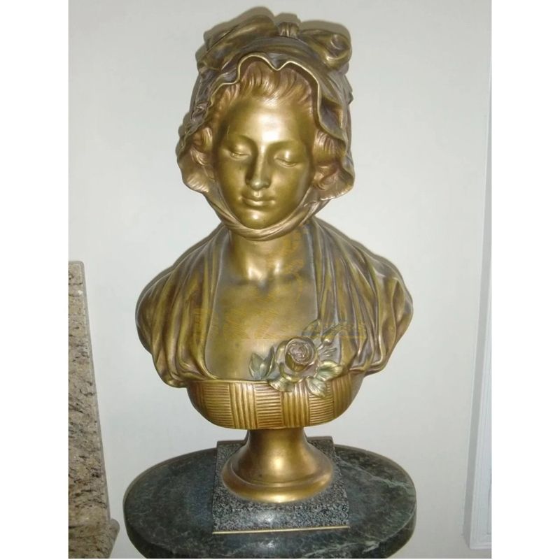 Ladies Bust Home Decoration Bronze Sculpture