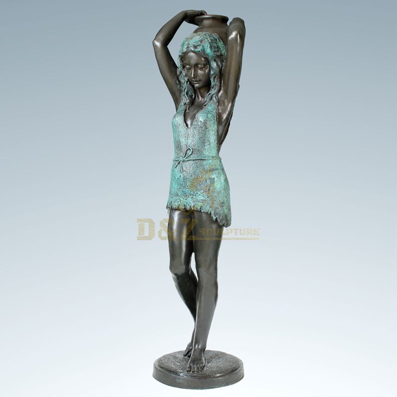 Western Bronze Copper Art Decor Sculpture Woman Bronze Statue