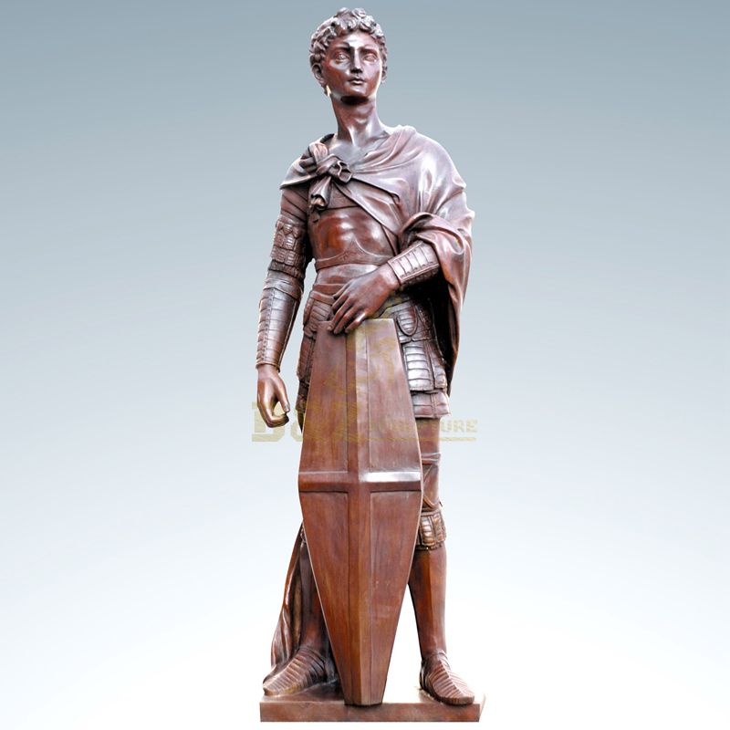 Modern garden decoration soldier bronze sculpture