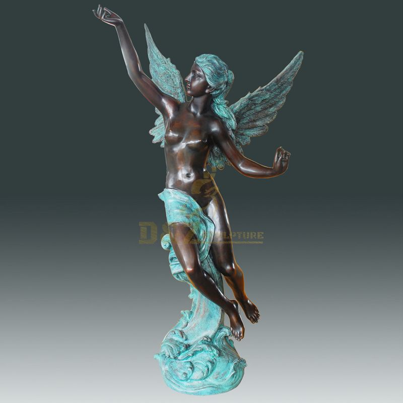 Brass Casting Nude Angel Sculpture Woman For Home