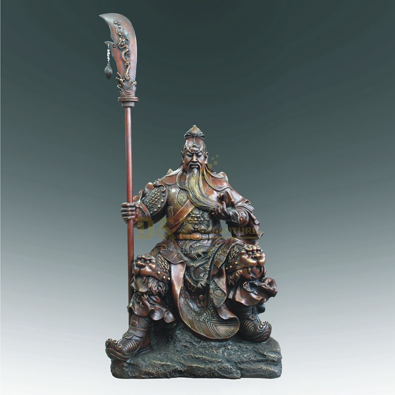 Chinese Feng Shui Craft Bronze Guan Yu Sculpture