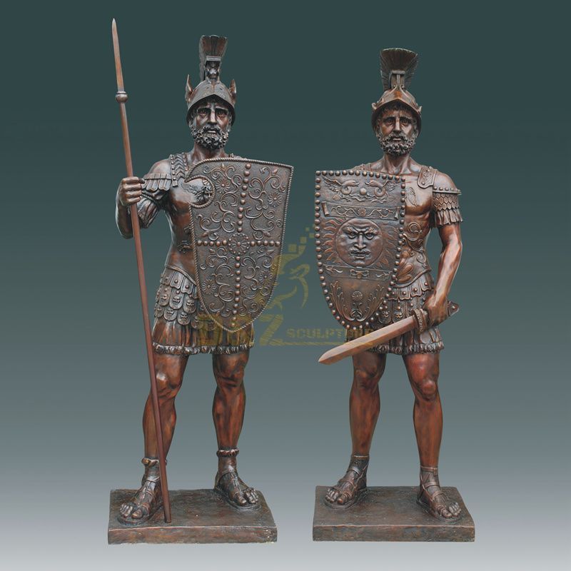 Home Decoration Life Size Soldiers Bronze Casting Statue