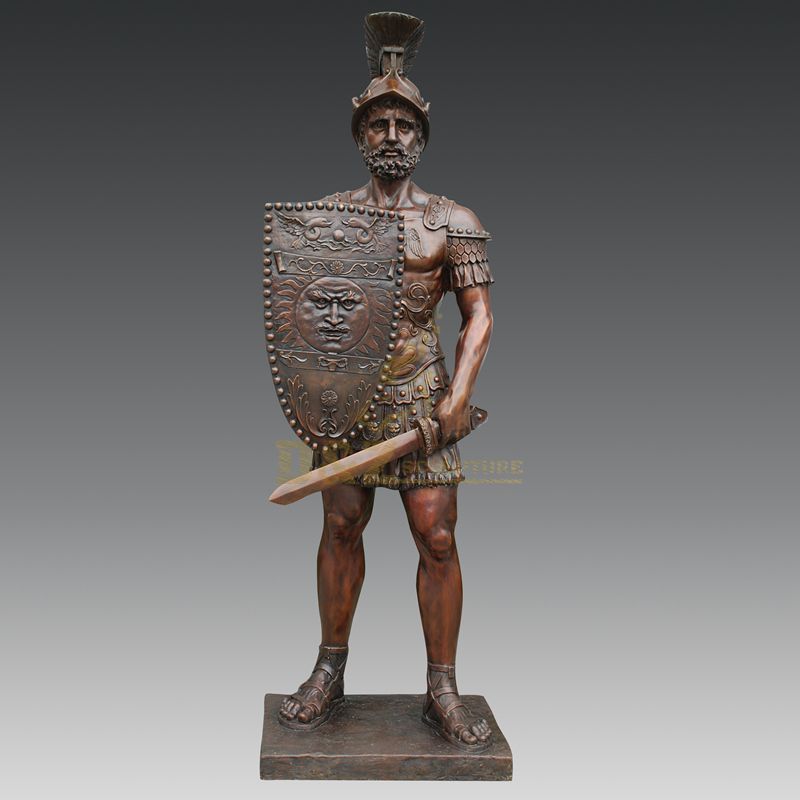 Life Size Copper Garden Soldier Statue Man Sculpture