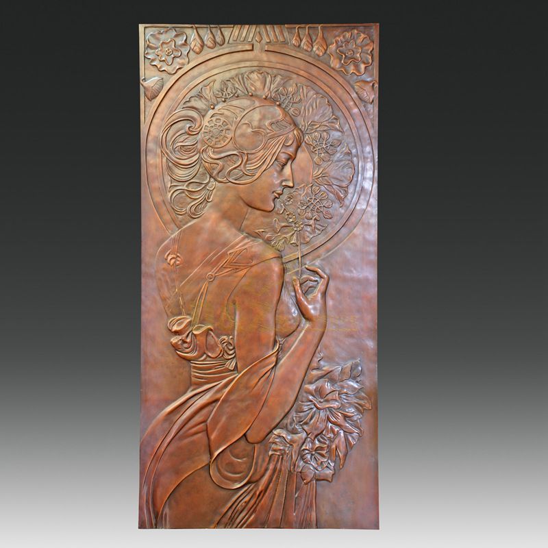 High Quality Bronze Woman Relief Casting Sculpture