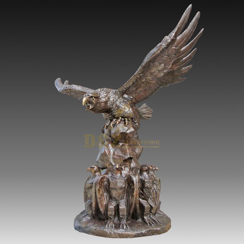Indoor Animal Statue Bronze Eagle Sculpture