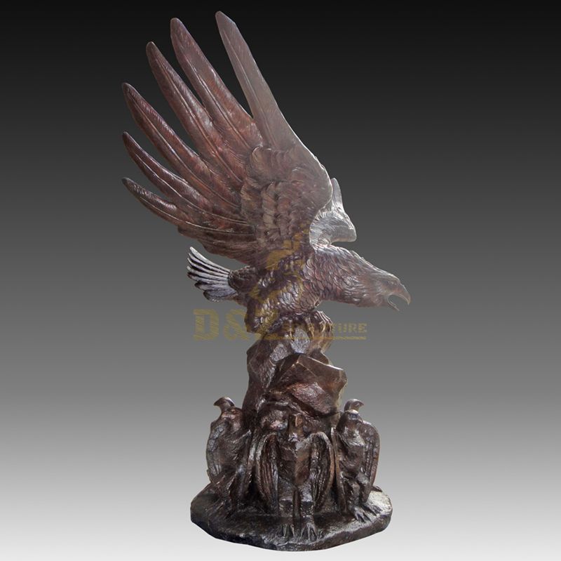 Garden Decoration Eagle Bronze Animal Sculpture