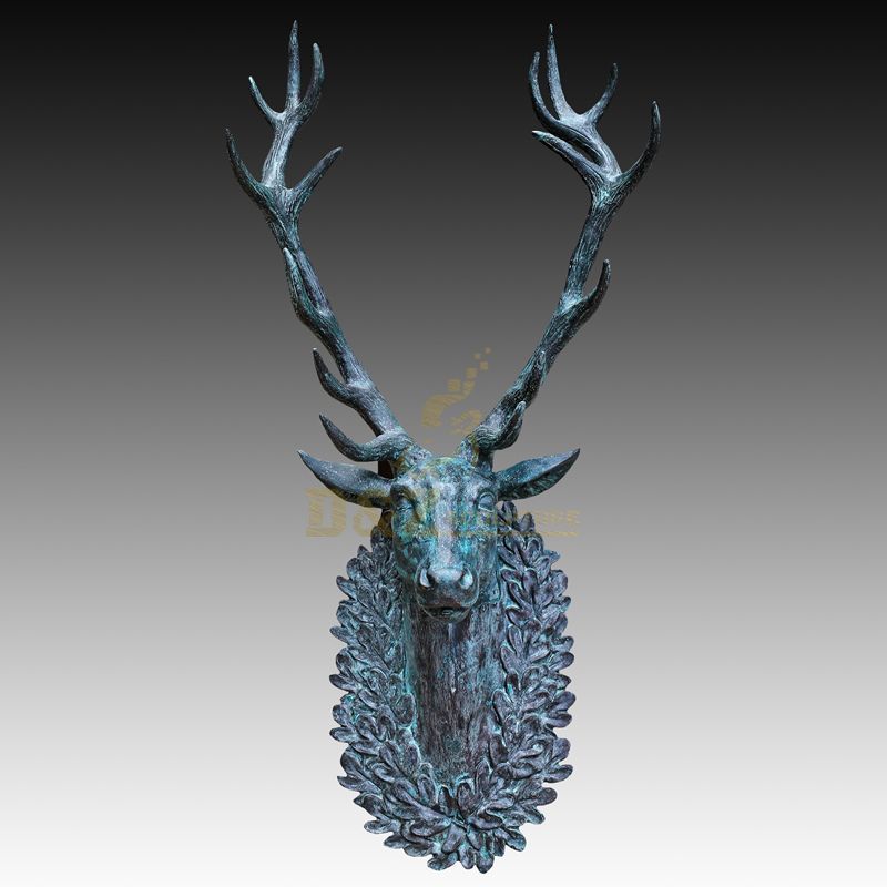 Popular classic beautiful bronze deer head animal sculpture