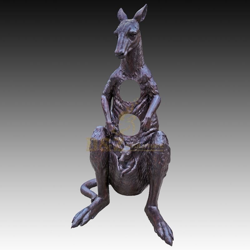 Modern Decor Abstract Bronze Animal Statue Kangaroo Sculpture
