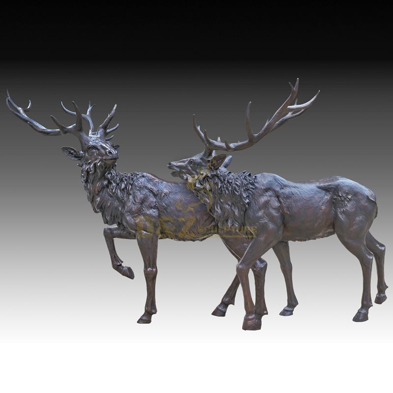 Morden Home Decor Bronze Deer Animal Sculpture