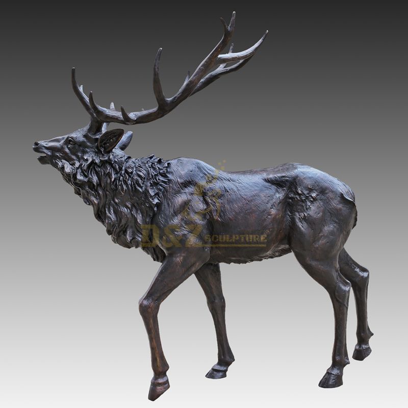 home decoration copper deer statue animal sculpture for sale