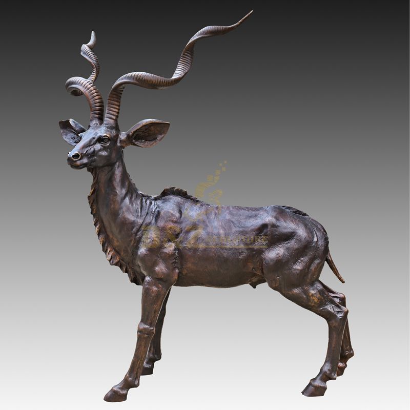 life size animal sculpture bronze deer sculptrue for home decoration