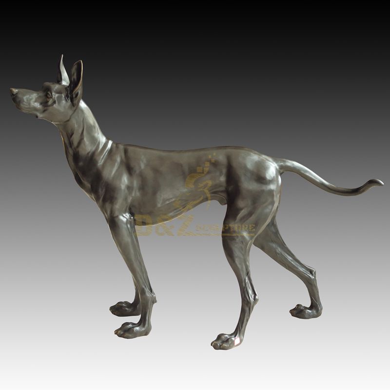 Life size realistic animal figurines bronze dog statues