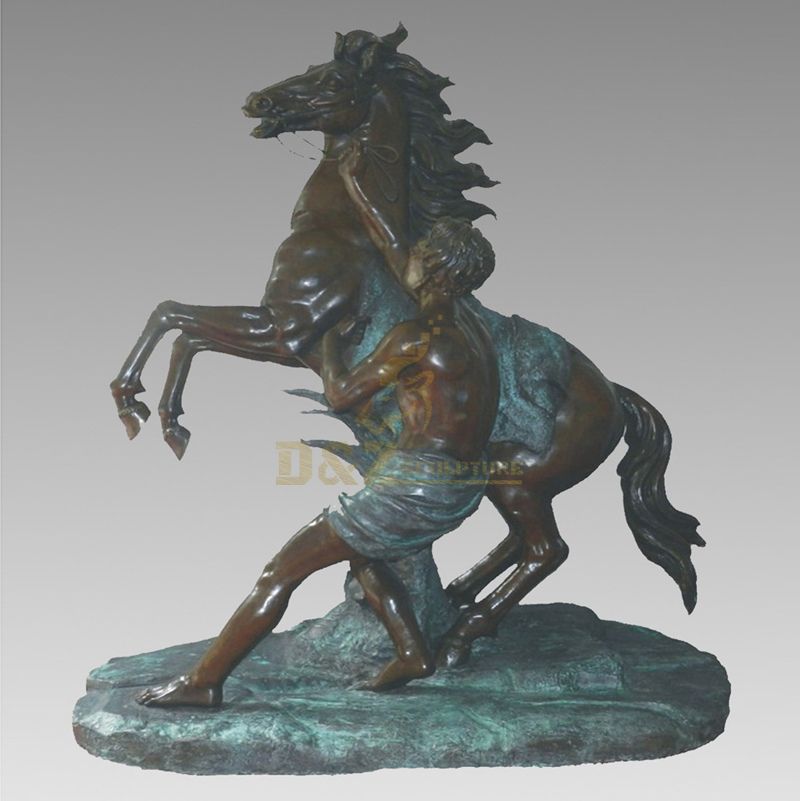Outdoor Sculpture Bronze Standing Horse Statue Life Size Horse Metal Sculpture
