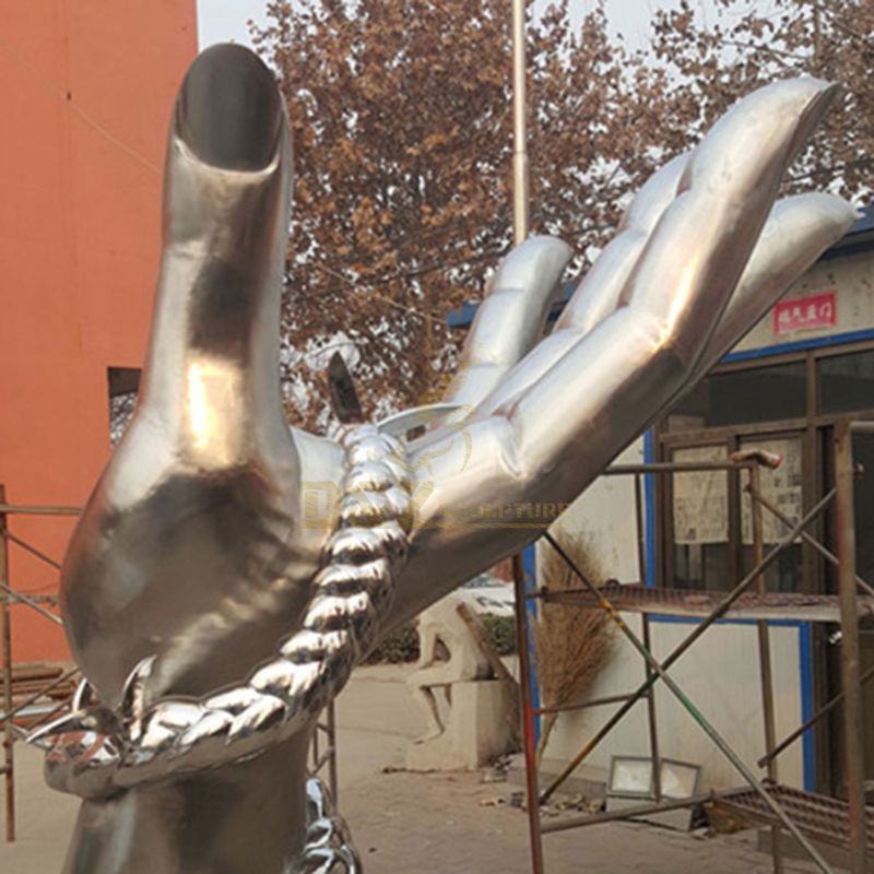 Garden Abstract Bronze Hand Metal Sculpture