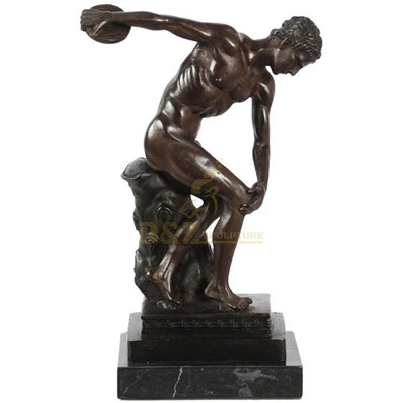 famous sculpture Metal Craft Brass Life size man bronze Greek statue