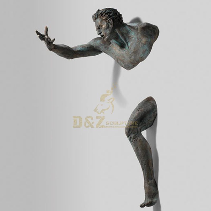 High Quality Wall Man Abstract Figurative Sculptures Embedded